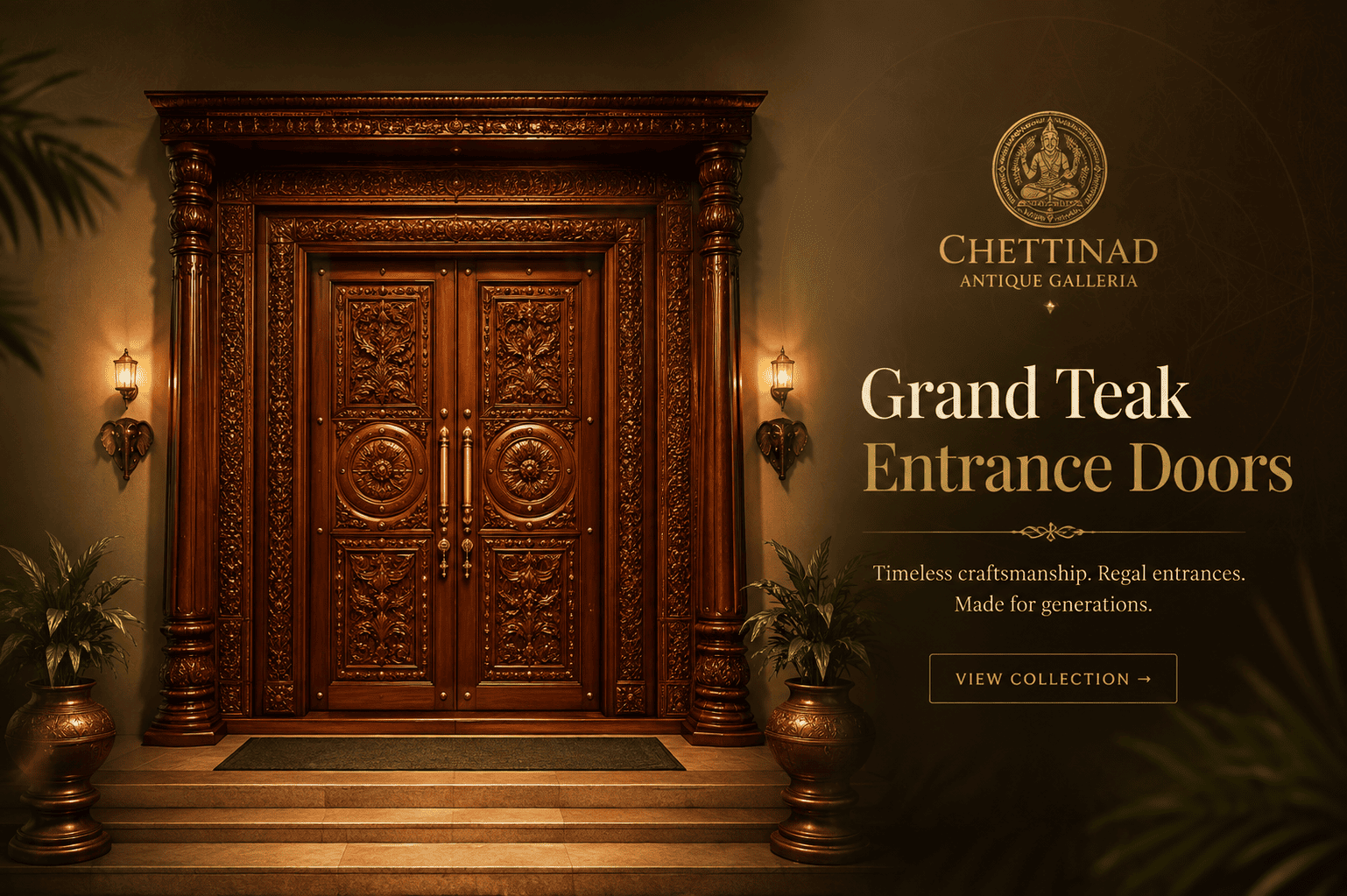 Grand Teak Entrance Doors