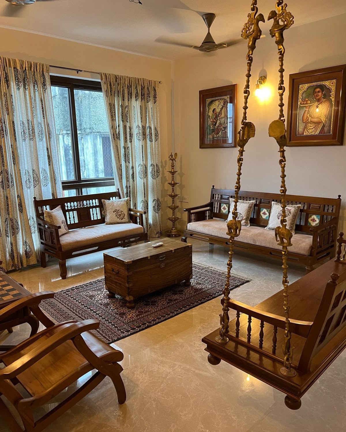 Chettinad Wooden Swing